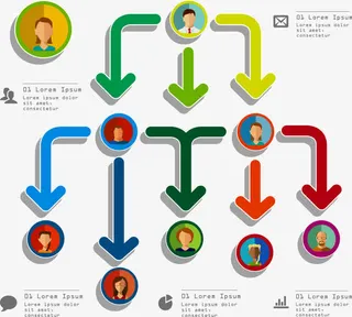 商务信息图表示意图免抠