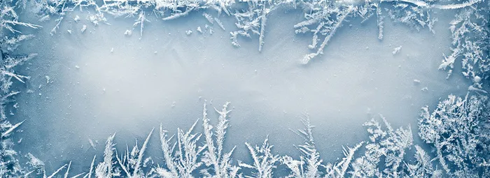 蓝色冰雪冬季简约唯美banner高清