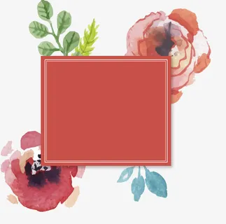 水彩花纹底纹免抠
