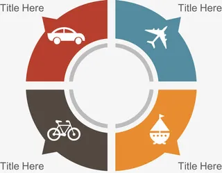 环形并列关系图免抠