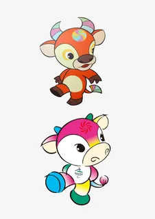 卡通福气牛png免抠