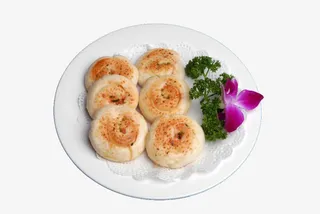 鲜花煎饼果子素材背景