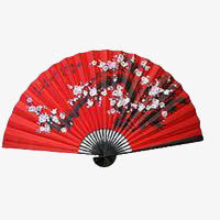 手绘折扇素材手绘中国风 折扇扇免抠