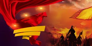 古风创意企业招聘海报背景模板高清