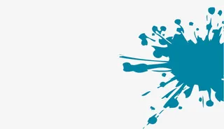 矢量蓝色墨迹名片免抠