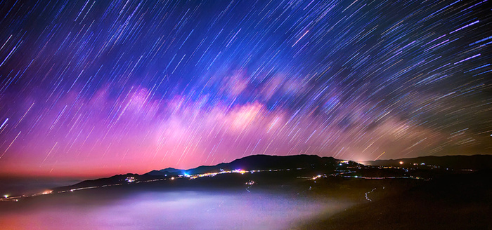 夜晚星空背景图高清