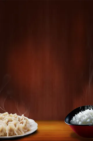 水饺米饭木色纹理高清
