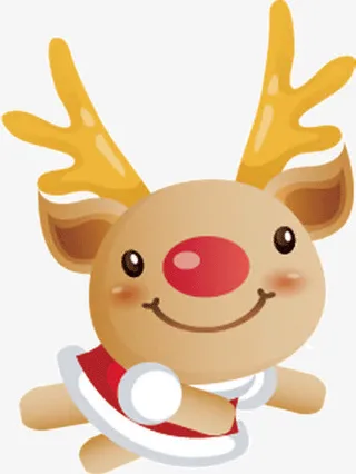 卡通梅花鹿素材免抠