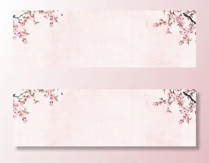 桃花节文艺小清新纹理粉banner高清文艺清新背景