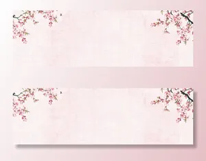 桃花节文艺小清新纹理粉banner高清文艺清新背景