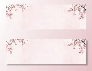 桃花节文艺小清新纹理粉banner高清文艺清新背景