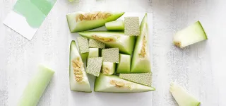 日系夏日清新文艺哈密瓜美食水果冰棒质感纹理背景高清