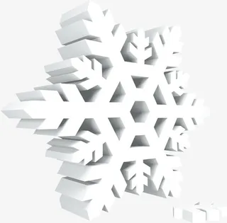 C4D立体雪花漂浮免抠