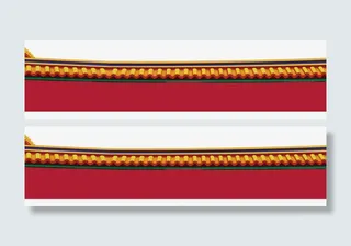 红色中国风古典屋檐免抠