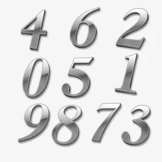 金属质感立体数字免抠