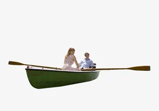 两个人划船免抠