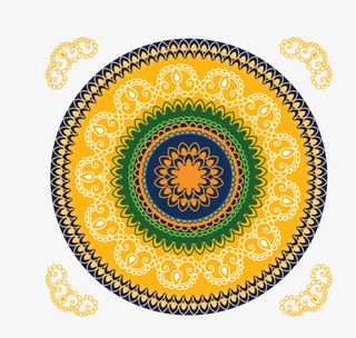 圆形适合纹样图案免抠