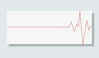 红色心跳曲线图免抠
