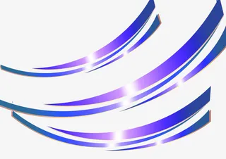 蓝色渐变条发光效果免抠