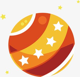 手绘马戏团游乐场彩球矢量素材免抠