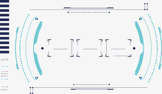 商务科技刻度图形免抠