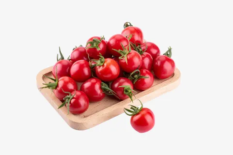 一把圣女果透明图免抠