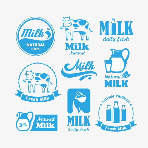 MILK牛奶LOGO免抠