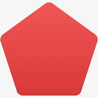 红色的五边形图标免抠