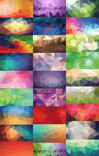 菱形色彩图片创意免抠背景H5背景元素