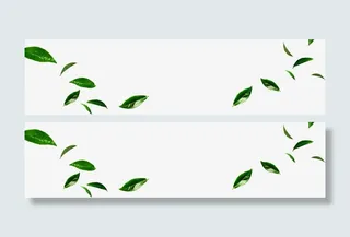 飞舞绿色树叶免抠