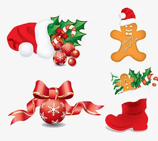 免抠圣诞节装饰彩球免抠