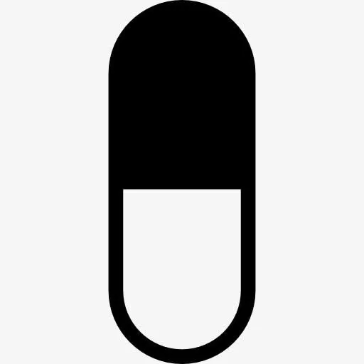 胶囊黑白变图标免抠