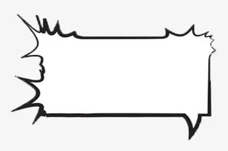 爆炸聊天框素材免抠