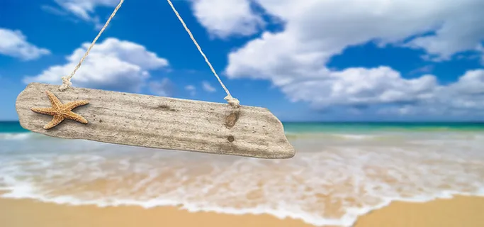 海边路牌素材背景高清