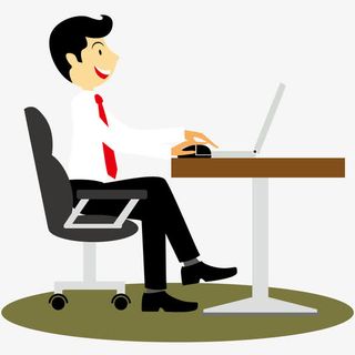 开心工作免抠手绘/卡通卡通元素