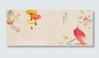 春分电商手绘中国风海报Banner高清