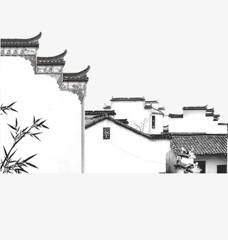 古风江南建筑免抠