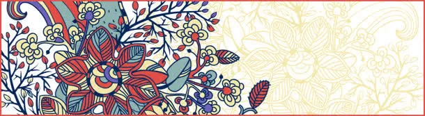 精致复古花纹banner背景