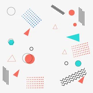 简约几何图案孟菲斯元素免抠