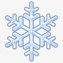 卡通蓝色雪花图案免抠