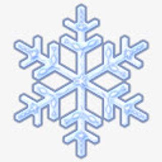 卡通蓝色雪花图案免抠