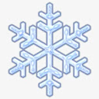 卡通蓝色雪花图案免抠