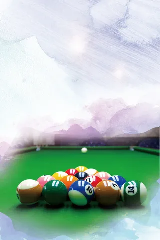 酷炫台球广告海报背景素材高清