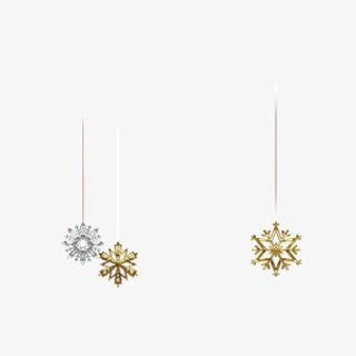 冬季精致雪花挂饰免抠