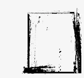 黑色墨迹中国风边框免抠