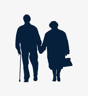 免抠重阳节老人剪影免抠节日其他节日元素