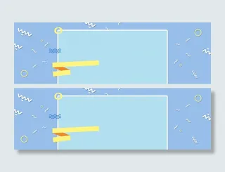 简约几何图形背景banner高清