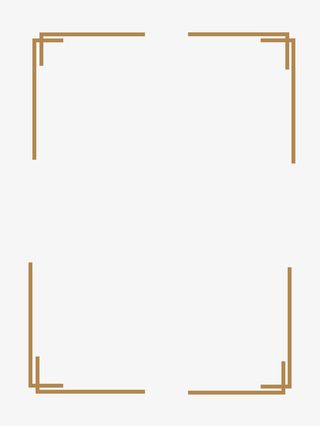 新年中国风复古金色边框免抠