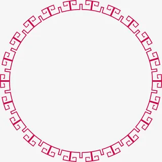 紫色中国风线条框架免抠