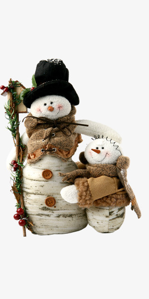 可爱真实雪人免抠